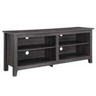 WE Furniture 58" Wood TV Stand Storage Console, Espresso N20