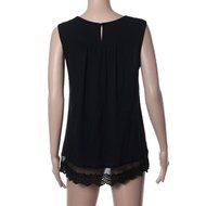 AIMTOPPY Women Summer Lace Vest Top Sleeveless Blouse Casual Tank Tops Shirt (L, Black) N5