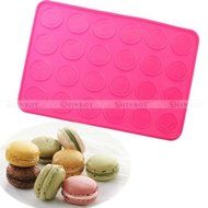 24cavity Silicone Pastry Cake Chocolate Macaron Oven Baking Mould Mold Sheet Mat N3