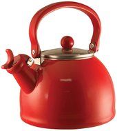 Calypso Basics 2-1/5 Quart Whistling Teakettle w/ Glass Lid, Turquoise N2