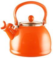 Calypso Basics 2-1/5 Quart Whistling Teakettle w/ Glass Lid, Turquoise N7