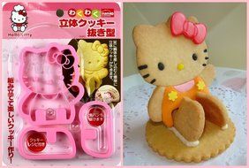 Adorable Hello Kitty 3D Cookie Cutter Cute Cookie Sandwich Stamp Stencil Press Mold