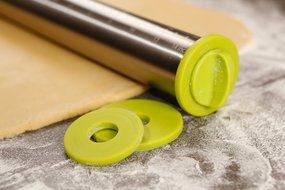 Goeet Stainless Steel Rolling Pin - Professional Baking - 3 Adjustable Discs / 3 Precise Thicknesses - French... N2