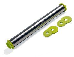 Goeet Stainless Steel Rolling Pin - Professional Baking - 3 Adjustable Discs / 3 Precise Thicknesses - French... N9