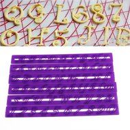Delight eShop Frill Edge 6Pcs Alphabet Letters Mold Fondant Number Cake Cookie Craft Cutter