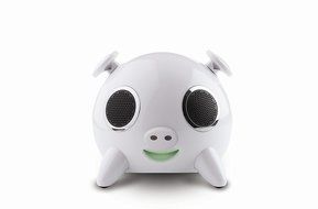 Amethyst Innovations A1-BT7120WH Bluetooth Pig Speaker, White