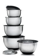 Sagler Stainless Steel Mixing Bowls Set of 5, with Lids and 3 kind of graters