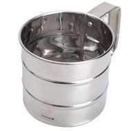 Vktech Mesh Flour Bolt Sifter Manual Sugar Icing Shaker Stainless Steel Cup Shape N3