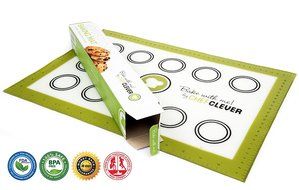 Chef Clever Premium Non-stick Silicone Baking Mat, Reusable Professional Baking Sheet Liner for Your 16.5x11 Jelly...