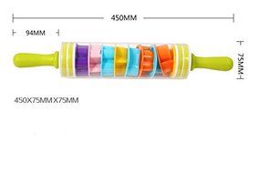 NEW 2-in-1 Cookie Dough Playdough Roller with Dough Cutter insert DIY Tools Dough Roller Roll &lsquo;n Store Pin with... N6