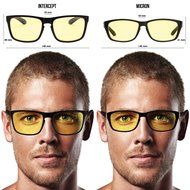 Gunnar Optiks INT-00101 Intercept Full Rim Advanced Video Gaming Glasses with Amber Lens Tint, Onyx Frame Finish