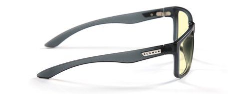 Gunnar Optiks INT-00101 Intercept Full Rim Advanced Video Gaming Glasses with Amber Lens Tint, Onyx Frame Finish N2