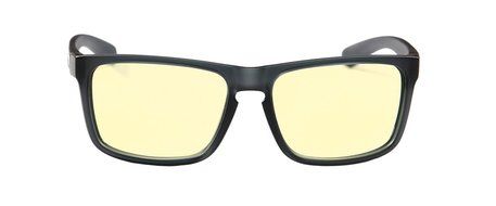 Gunnar Optiks INT-00101 Intercept Full Rim Advanced Video Gaming Glasses with Amber Lens Tint, Onyx Frame Finish N3