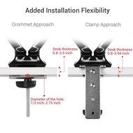 Loctek Heavy Duty Gas Spring Dual Arm Desk Mounts Fits 10"-27" Monitor (D5DH) N2