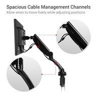 Loctek Heavy Duty Gas Spring Dual Arm Desk Mounts Fits 10"-27" Monitor (D5DH) N10