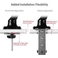 Loctek Heavy Duty Gas Spring Dual Arm Desk Mounts Fits 10"-27" Monitor (D5DH) N11