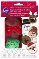 Wilton 2304-3400 10-Piece Christmas Make-a-Face Cookie Cutter Set N2