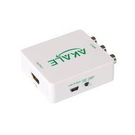Akale RCA Composite CVBS AV to HDMI Video Audio Converter Adapter Mini Box Support 1080P for TV/PC/PS3/Blue-Ray... N10