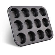 Finether 12 Cup Nonstick Muffin and Cupcake Mold Pan Tart Quiche Pan, FDA Standard