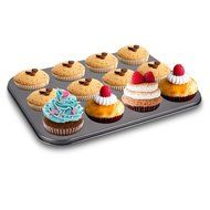 Finether 12 Cup Nonstick Muffin and Cupcake Mold Pan Tart Quiche Pan, FDA Standard N4