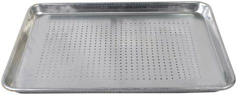 Tiger Chef 18 x 13 inch Perforated Aluminum Sheet Pan - Commercial Bakery Equipment Cake Pans - NSF Approved (...