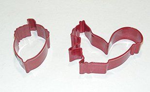 2 Piece Squirrel &amp; Acorn Autumn / Fall Cookie Cutter Set N3