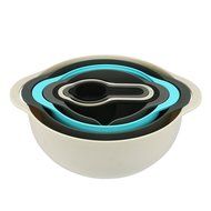 Mixing Bowl Set, MCIRCO Mixing Bowls Multi-color Nesting Bowl Set Large Plastic Bowl Colorful Measuring Cups Set... N9