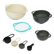 Mixing Bowl Set, MCIRCO Mixing Bowls Multi-color Nesting Bowl Set Large Plastic Bowl Colorful Measuring Cups Set... N10