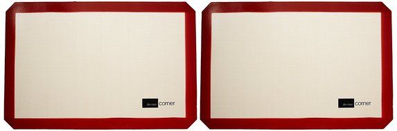 Domestic Corner - Non-stick Silicone Baking Mat - 16.5&quot; x 11&quot; - Set of 2 N2