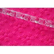 FOUR-C Cupcake Tools Snow Flake Rolling Pin for Fondant Cupcake Color Transparent