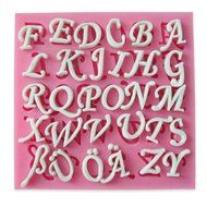 Silicone Mold With 30 Holes Inc. Letters &Auml; &Ouml; &Uuml; &szlig; Cutters Fondant Alphabet Wedding Cookies [version:x8.8] by DELIAWINTERFEL