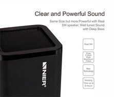 NIER MBOX Portable Mini Bluetooth speaker with Aluminum Housing, 5W Powerful Sound,1000mAh battery(Black) N2