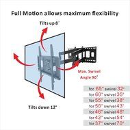 FLEXIMOUNTS A04 Full Motion Articulating TV Wall Mount Bracket for 32-65 Inch LED LCD HD 4K Plasma TV N3