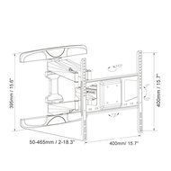 FLEXIMOUNTS A04 Full Motion Articulating TV Wall Mount Bracket for 32-65 Inch LED LCD HD 4K Plasma TV N10