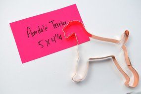Airedale Terrier Copper Cookie Cutter N2