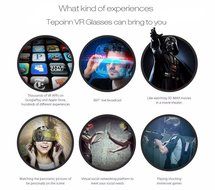 Tepoinn Second Version Virtual Reality Headset VR Goggle Box 3D Glasses for 3D Movies Video Games, Compatible... N8