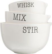 Set Of 3 Prep Bowls W/Spout Photo Gift Box
