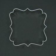 4.25&quot; Fancy Square Plaque Frame Cookie Cutter for Wedding Party Favor Decor Custom Treats