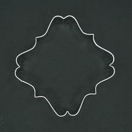 4.25&quot; Fancy Square Plaque Frame Cookie Cutter for Wedding Party Favor Decor Custom Treats N2