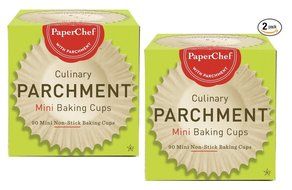 (2 Pack) Mini Paper Cupcake Liners / Baking Cups, 90-ct/Box