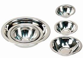 3-pc Small Mixing Bowl Set, Stainless Steel, 3.1", 4" and 5.5" Dia.
