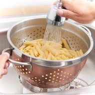 VonShef Premium 2pc Copper Stainless Steel 9.5 inch Colander and 10.2 inch Mixing Bowl Set N2