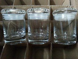 3 PACK OF APOTHECARY THICK GLASS MEDICAL, KITCHEN, HERB, SPICE, STASH JARS ODOR PROOF AIR TIGHT SUCTION LIDS