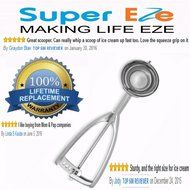 Best Cookie Dough Scoop by SuperEze -Top Stainless Steel Ice Cream Scoops -50mm Size 24 Dishers -1.5 Oz Medium... N10