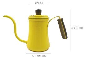 Diguo Classic Pour Over Kettle Coffee Hand Drip Kettle Coffee Pot Tea Pot with Wooden Handle (0.7 Liter), Gooseneck...