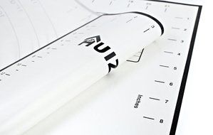 Silicone Pastry Mat With Measurements. 26&quot;x18&quot; Non-Slip Sheet Sticks To Countertop For Rolling Dough (1, BLACK) N3