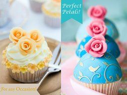 Rose Cutters Complete Set of 3 pcs &amp; Instructions for Perfect Cake Decorating by Kitcherry N3