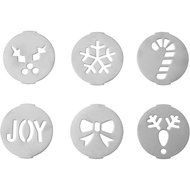 Wilton 6-Piece Fit Right Holiday Cookie Disc Set N2
