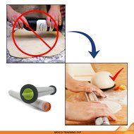 Premium Stainless Steel Rolling Pin &amp; Silicon Pastry Mat, 3 Adjustable Disc For Precise Thickness, French Style... N7