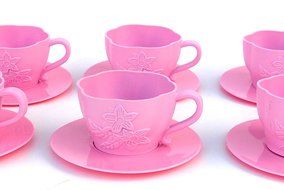 6 Pink Reusable Silicone Decorative Cupcake Liners for Baking Cupcakes, Muffins, Dessert Cups For Frozen Treats... N3